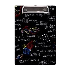 Black Background With Text Overlay Mathematics Formula Board A5 Acrylic Clipboard by uniart180623