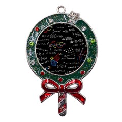 Black Background With Text Overlay Mathematics Formula Board Metal X mas Lollipop With Crystal Ornament