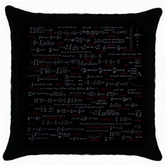 Black Background With Text Overlay Digital Art Mathematics Throw Pillow Case (black) by uniart180623