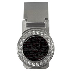 Black Background With Text Overlay Digital Art Mathematics Money Clips (cz)  by uniart180623