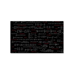 Black Background With Text Overlay Digital Art Mathematics Sticker (rectangular)