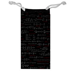 Black Background With Text Overlay Digital Art Mathematics Jewelry Bag by uniart180623