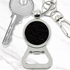 Black Background With Text Overlay Digital Art Mathematics Bottle Opener Key Chain by uniart180623