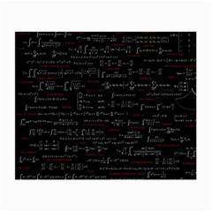 Black Background With Text Overlay Digital Art Mathematics Small Glasses Cloth (2 Sides) by uniart180623