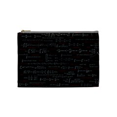 Black Background With Text Overlay Digital Art Mathematics Cosmetic Bag (medium) by uniart180623