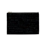 Black Background With Text Overlay Digital Art Mathematics Cosmetic Bag (Medium) Front