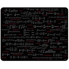 Black Background With Text Overlay Digital Art Mathematics Two Sides Fleece Blanket (medium) by uniart180623