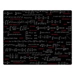 Black Background With Text Overlay Digital Art Mathematics Two Sides Premium Plush Fleece Blanket (Large) 80 x60  Blanket Front