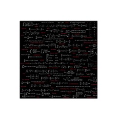 Black Background With Text Overlay Digital Art Mathematics Satin Bandana Scarf 22  X 22  by uniart180623