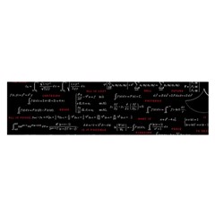 Black Background With Text Overlay Digital Art Mathematics Oblong Satin Scarf (16  X 60 ) by uniart180623