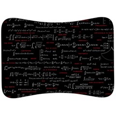 Black Background With Text Overlay Digital Art Mathematics Velour Seat Head Rest Cushion by uniart180623