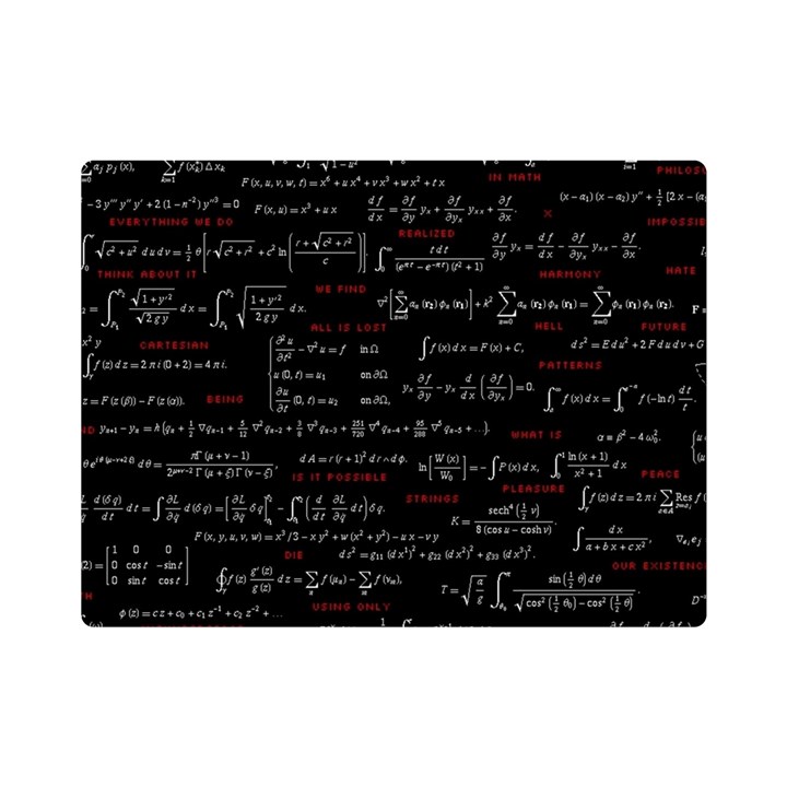 Black Background With Text Overlay Digital Art Mathematics Premium Plush Fleece Blanket (Mini)