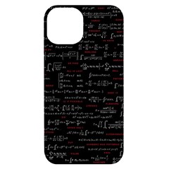 Black Background With Text Overlay Digital Art Mathematics Iphone 14 Black Uv Print Case by uniart180623