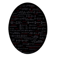 Black Background With Text Overlay Digital Art Mathematics Oval Glass Fridge Magnet (4 Pack) by uniart180623