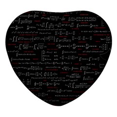 Black Background With Text Overlay Digital Art Mathematics Heart Glass Fridge Magnet (4 Pack) by uniart180623