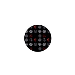 Black And Multicolored Polka Dot Artwork Digital Art 1  Mini Buttons by uniart180623