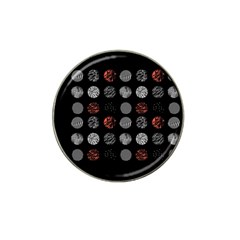 Black And Multicolored Polka Dot Artwork Digital Art Hat Clip Ball Marker (10 Pack) by uniart180623