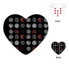 Black And Multicolored Polka Dot Artwork Digital Art Playing Cards Single Design (heart) by uniart180623