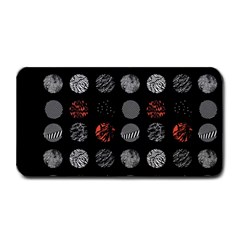 Black And Multicolored Polka Dot Artwork Digital Art Medium Bar Mat by uniart180623