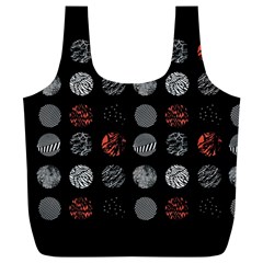 Black And Multicolored Polka Dot Artwork Digital Art Full Print Recycle Bag (xl) by uniart180623