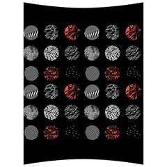 Black And Multicolored Polka Dot Artwork Digital Art Back Support Cushion by uniart180623