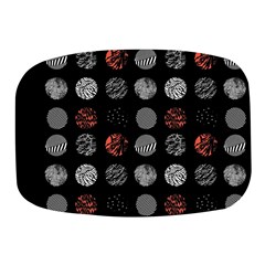 Black And Multicolored Polka Dot Artwork Digital Art Mini Square Pill Box by uniart180623