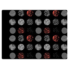 Black And Multicolored Polka Dot Artwork Digital Art Premium Plush Fleece Blanket (extra Small) by uniart180623