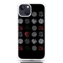 Black And Multicolored Polka Dot Artwork Digital Art Iphone 13 Tpu Uv Print Case by uniart180623