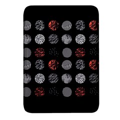 Black And Multicolored Polka Dot Artwork Digital Art Rectangular Glass Fridge Magnet (4 Pack)