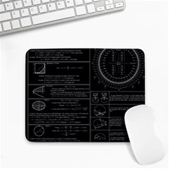 Black Background With Text Overlay Mathematics Trigonometry Small Mousepad by uniart180623