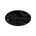 Black Background With Text Overlay Mathematics Trigonometry Sticker (Oval) Front