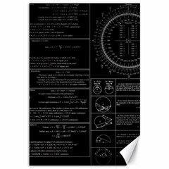 Black Background With Text Overlay Mathematics Trigonometry Canvas 12  X 18  by uniart180623