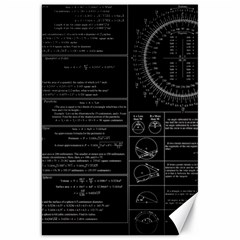 Black Background With Text Overlay Mathematics Trigonometry Canvas 20  X 30  by uniart180623