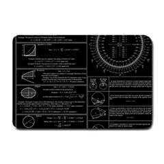 Black Background With Text Overlay Mathematics Trigonometry Small Doormat by uniart180623