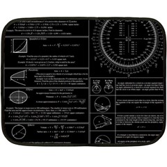 Black Background With Text Overlay Mathematics Trigonometry Two Sides Fleece Blanket (mini) by uniart180623