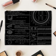 Black Background With Text Overlay Mathematics Trigonometry Cosmetic Bag (xl) by uniart180623