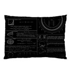 Black Background With Text Overlay Mathematics Trigonometry Pillow Case (Two Sides) Back