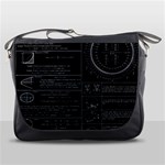 Black Background With Text Overlay Mathematics Trigonometry Messenger Bag Front