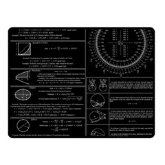 Black Background With Text Overlay Mathematics Trigonometry Two Sides Fleece Blanket (small) by uniart180623