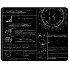 Black Background With Text Overlay Mathematics Trigonometry Two Sides Fleece Blanket (medium) by uniart180623