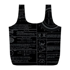 Black Background With Text Overlay Mathematics Trigonometry Full Print Recycle Bag (l) by uniart180623