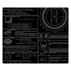 Black Background With Text Overlay Mathematics Trigonometry Two Sides Premium Plush Fleece Blanket (small) by uniart180623