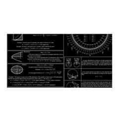 Black Background With Text Overlay Mathematics Trigonometry Satin Wrap 35  X 70  by uniart180623