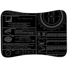 Black Background With Text Overlay Mathematics Trigonometry Velour Seat Head Rest Cushion by uniart180623