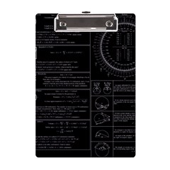 Black Background With Text Overlay Mathematics Trigonometry A5 Acrylic Clipboard by uniart180623