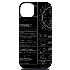 Black Background With Text Overlay Mathematics Trigonometry Iphone 14 Plus Black Uv Print Case by uniart180623