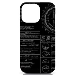 Black Background With Text Overlay Mathematics Trigonometry Iphone 14 Pro Max Black Uv Print Case by uniart180623