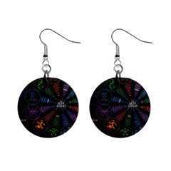 Zodiac Geek Mini Button Earrings