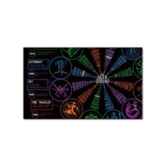 Zodiac Geek Sticker (rectangular)