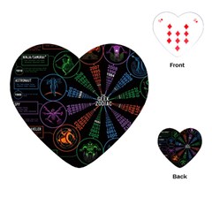 Zodiac Geek Playing Cards Single Design (heart) by uniart180623